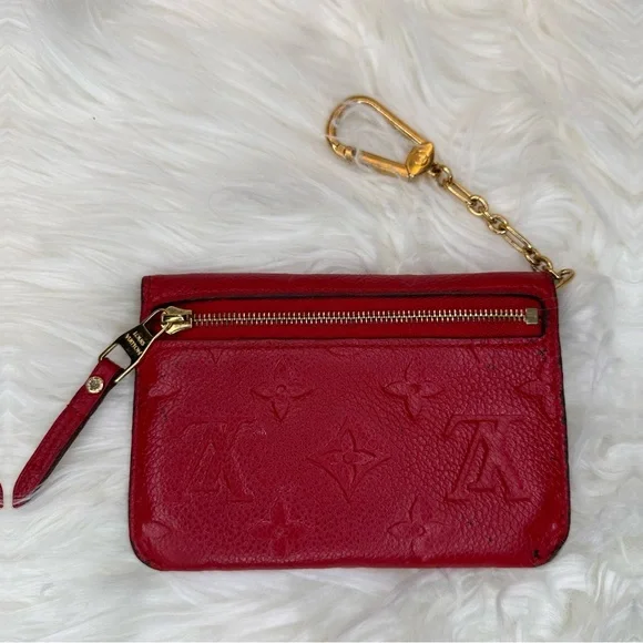 🔥Authentic Louis Vuitton Monogram Red Empreinte Key Cles - Picture 6 of 13